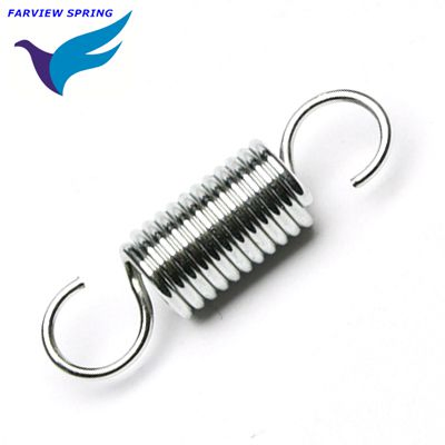 Farview Processing and Production of Double Hook Extension Springs Powerful Mechanical Extension Springs, Stainless Steel Springs