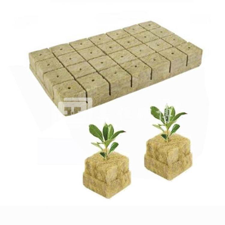 Hot Sales 4omm Gardening Hydroponic Planting Rockwool Blocks for Agricultura Hydroponic Plants Rockwool Seedling Block Cubes
