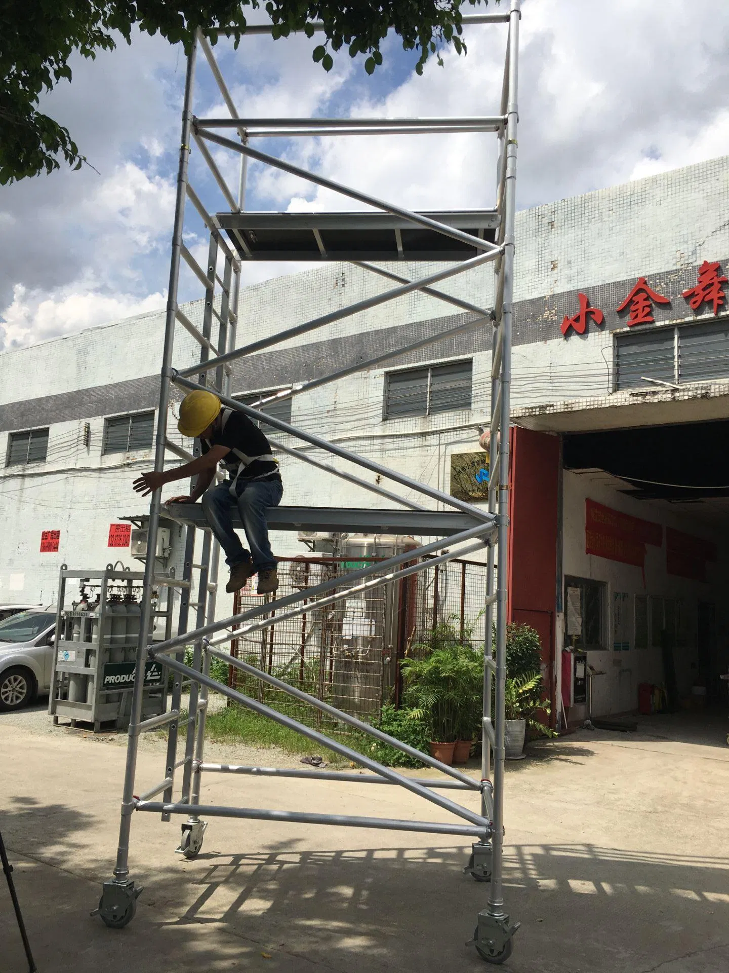 Aluminum Material Used Scaffolding for Sale with Plywood Work Platform