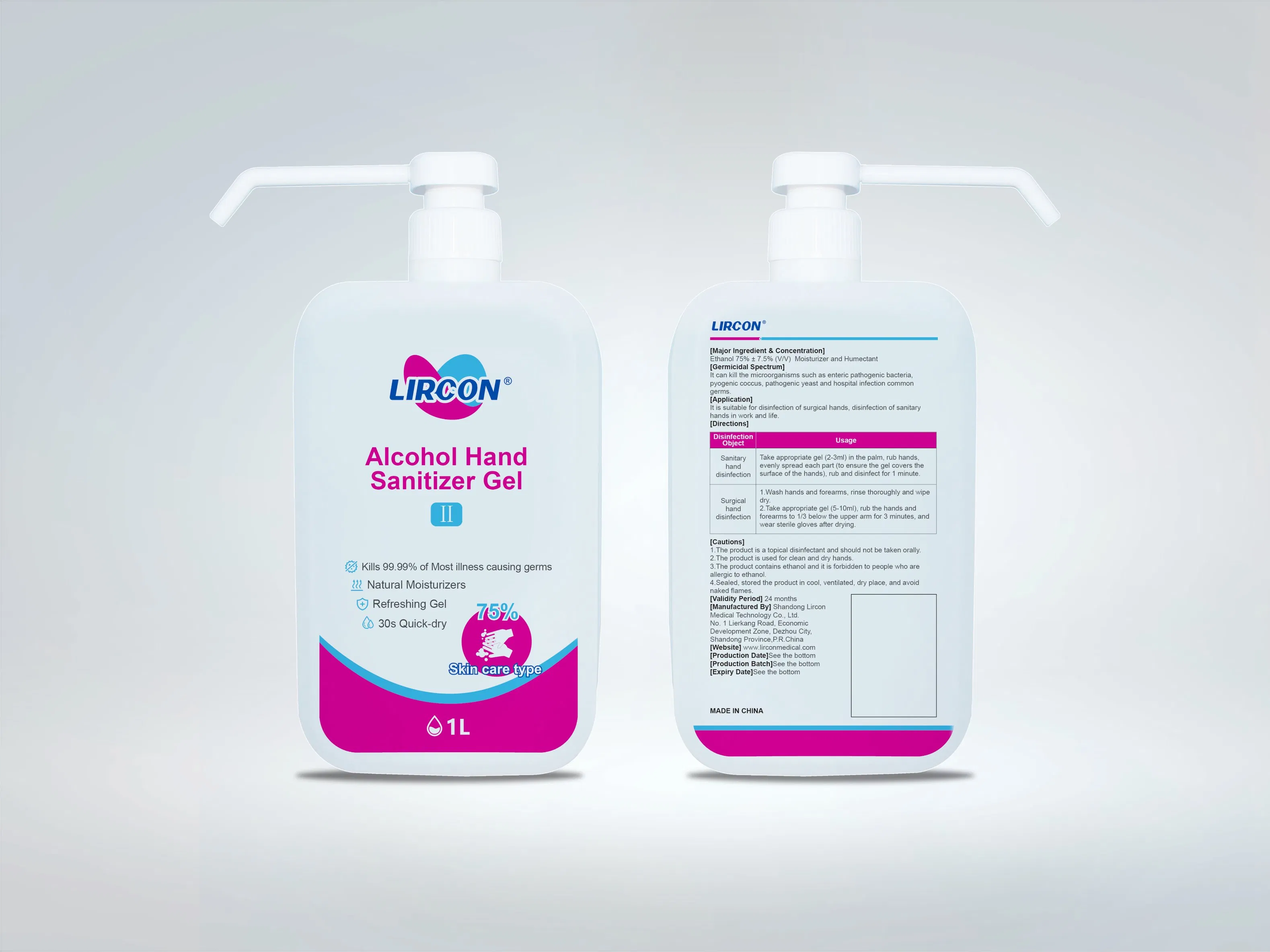 Antibacterial 99.9% Efficient 75% Alcohol Hand Sanitizer Gel