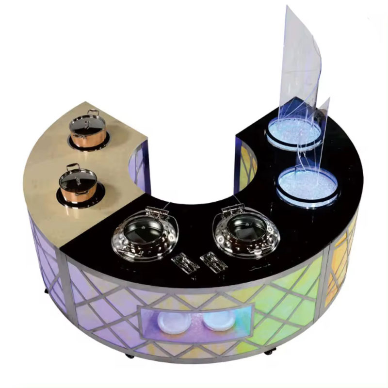 Modern Furniture Restaurant Buffet Equipment Decoration Restaurant Buffet Exhibition Display Buffet Table