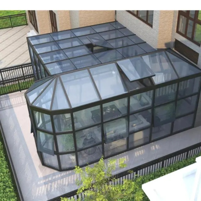 Put on Existing Wall Glass or Polycarbonate Roof Stainless Steel or Aluminum Frame Lean to Greenhouse/Sunroom