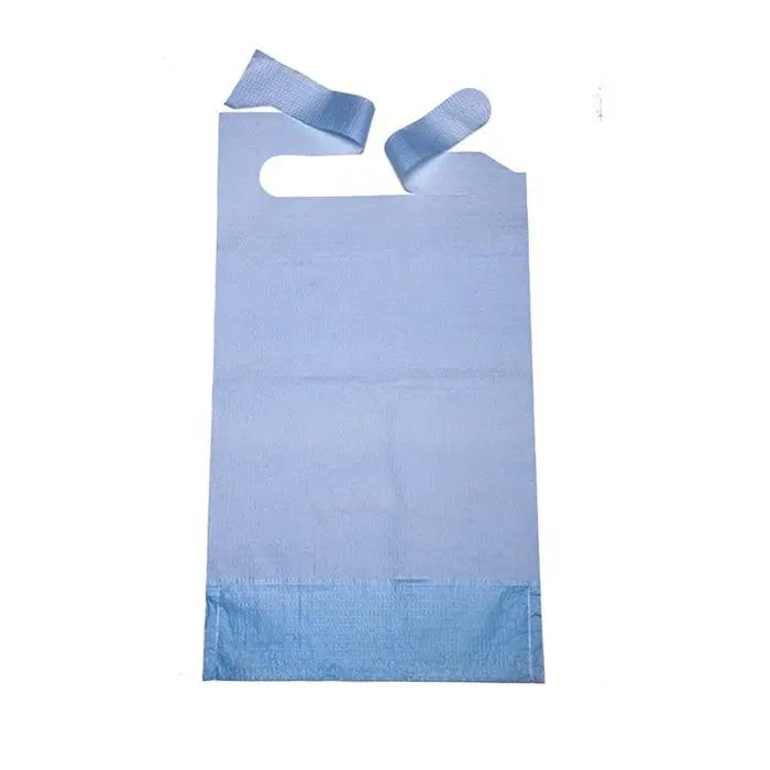 Blue Plastic PE Disposable Apron Medical Hospital for Healthcare Polyethylene Waterproof