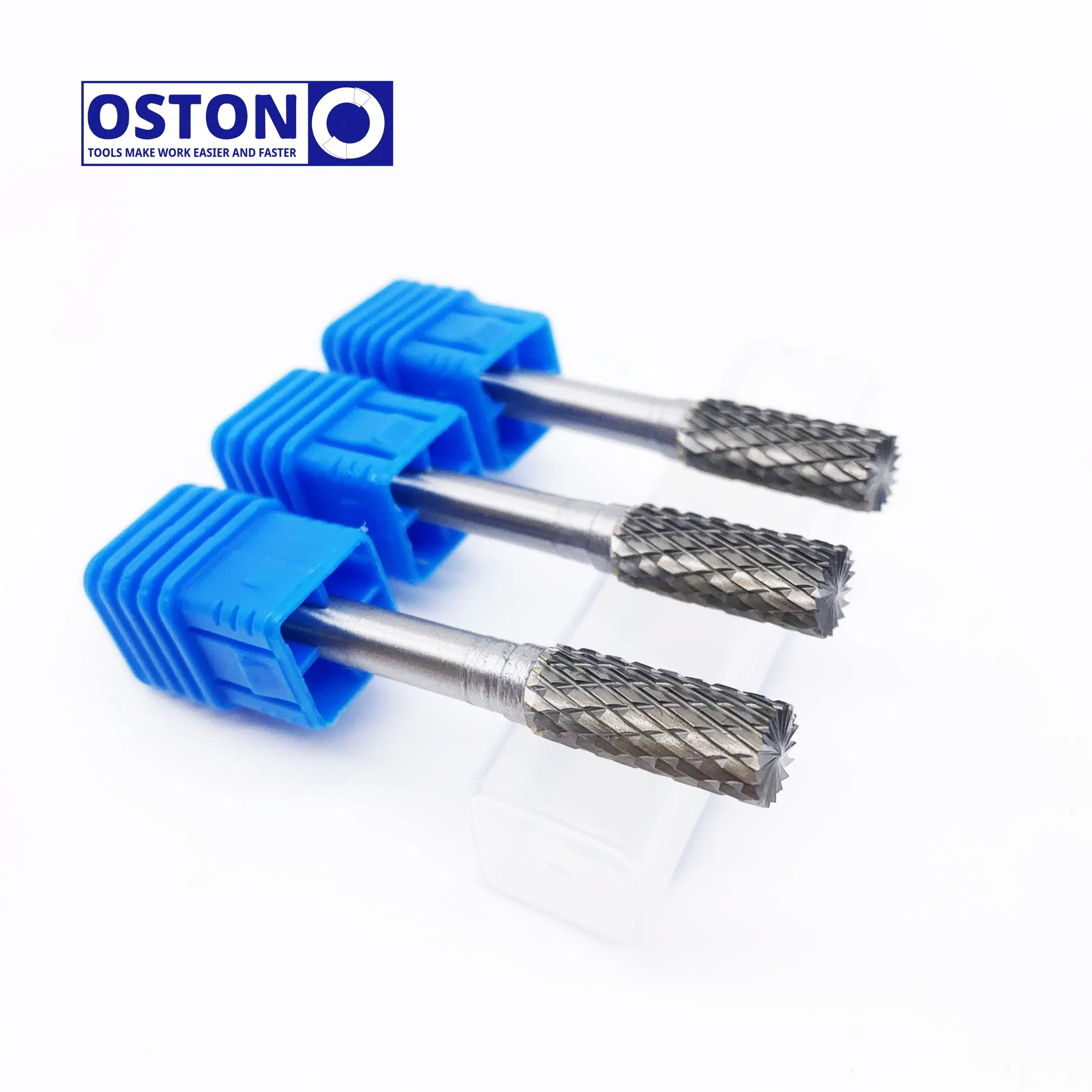 a Type 1/4 Inch 6.35mm Shank Cylinder Shape Double Cut Tungsten Carbide Rotary Burrs