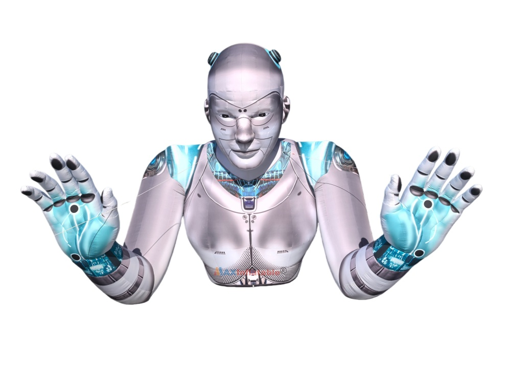 Giant 15meter Inflatable Realistic Robot Air Model Fro Stage Decoration