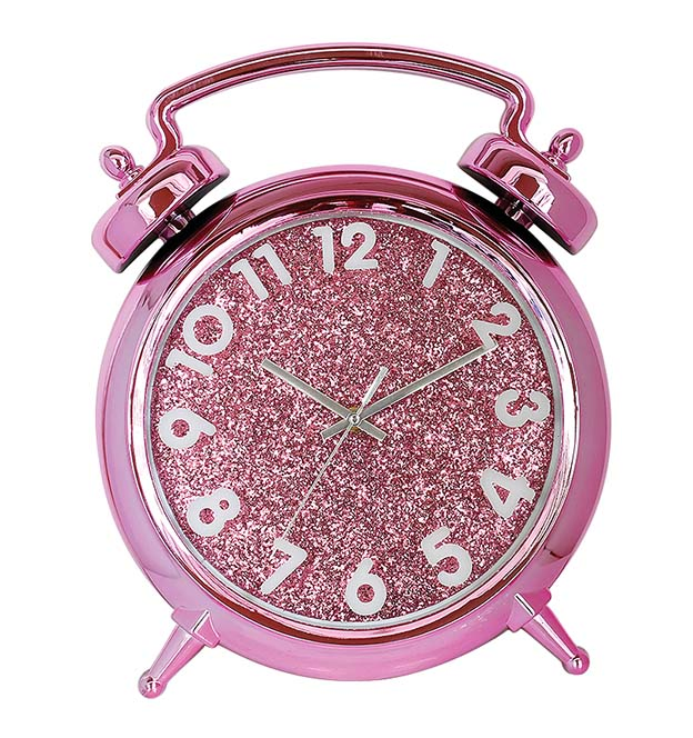 14" Roundness Shiny Design Colorful Alarm Clock European Style Quartz Wall Clock