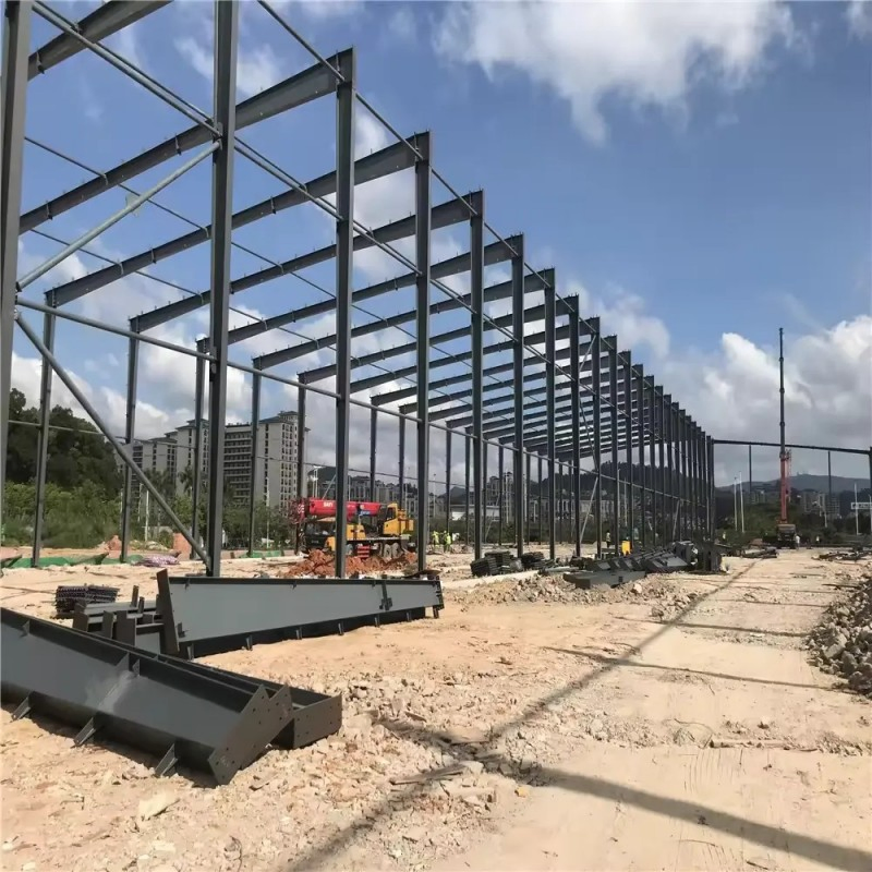 Steel Structure Factory OEM ODM Metal Market Building High-Strength Building, Hot-Selling Low-Cost Custom Prefabricated Steel Structure Materials Building Works
