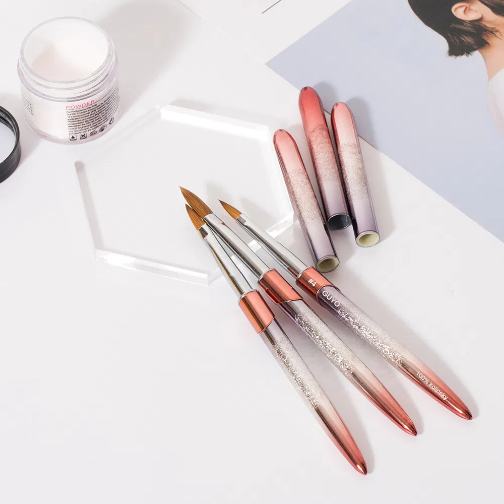 Customizable Logo Guyo #12 Pincel Sable Acrylic Brush with Metal Handle