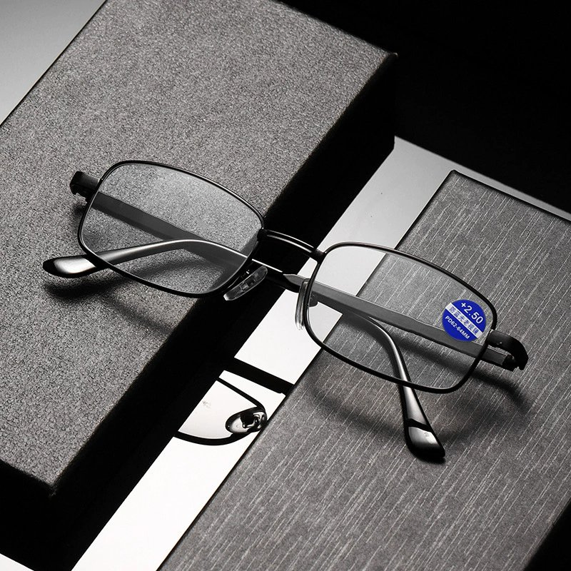 2025 New Anti-Blue Light Reading Glasses with Metal Frames and Reading Glasses