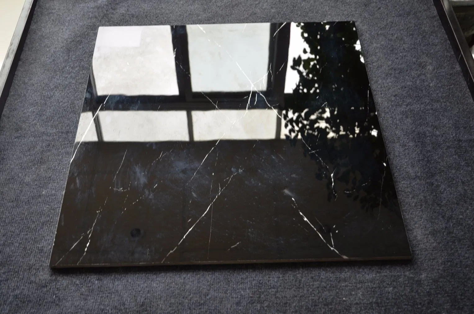 Factory Direct Sale Polished Decorative Wall Clean Black Porcelain Tile