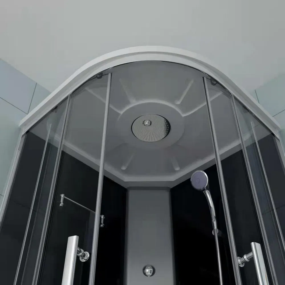 High Quality Transparent Glass Double Sliding Simple Shower Room with Low Tray