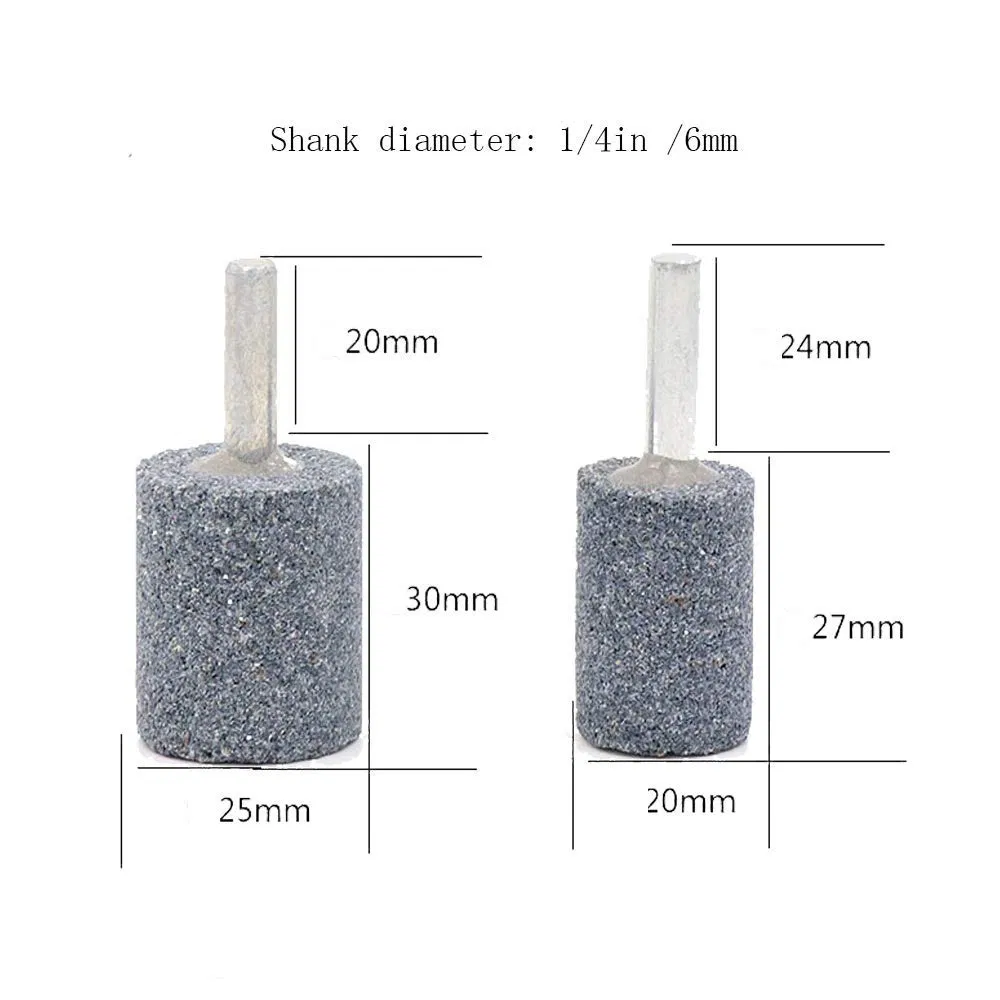 3 Different Shapes Head Mounted Stone Point Abrasive Grinding Wheels Bit Set