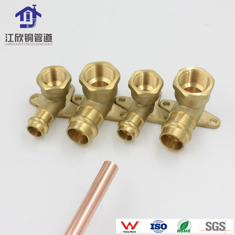 Brass Lugged F Elbow Press Compression Thread Pipeline Fitting