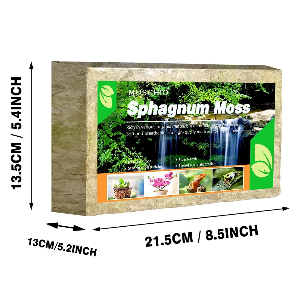 OEM Packing Sphagnum Moss for Potted Flowers Cultivation as Gardening Materials and Seedling Culture Medium 1500g/Bag