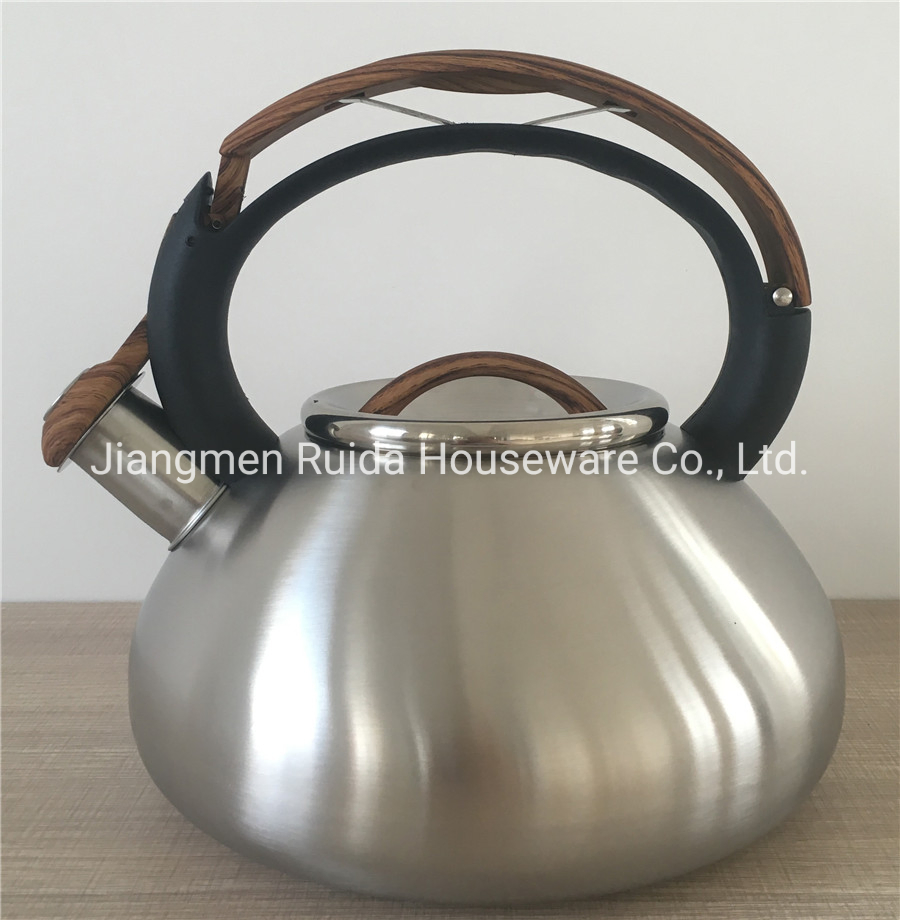Stainless Steel Kettle 3.0 Liter Stainless Steel Whistling Kettle in Satin Polishing and Soft Touch Handle