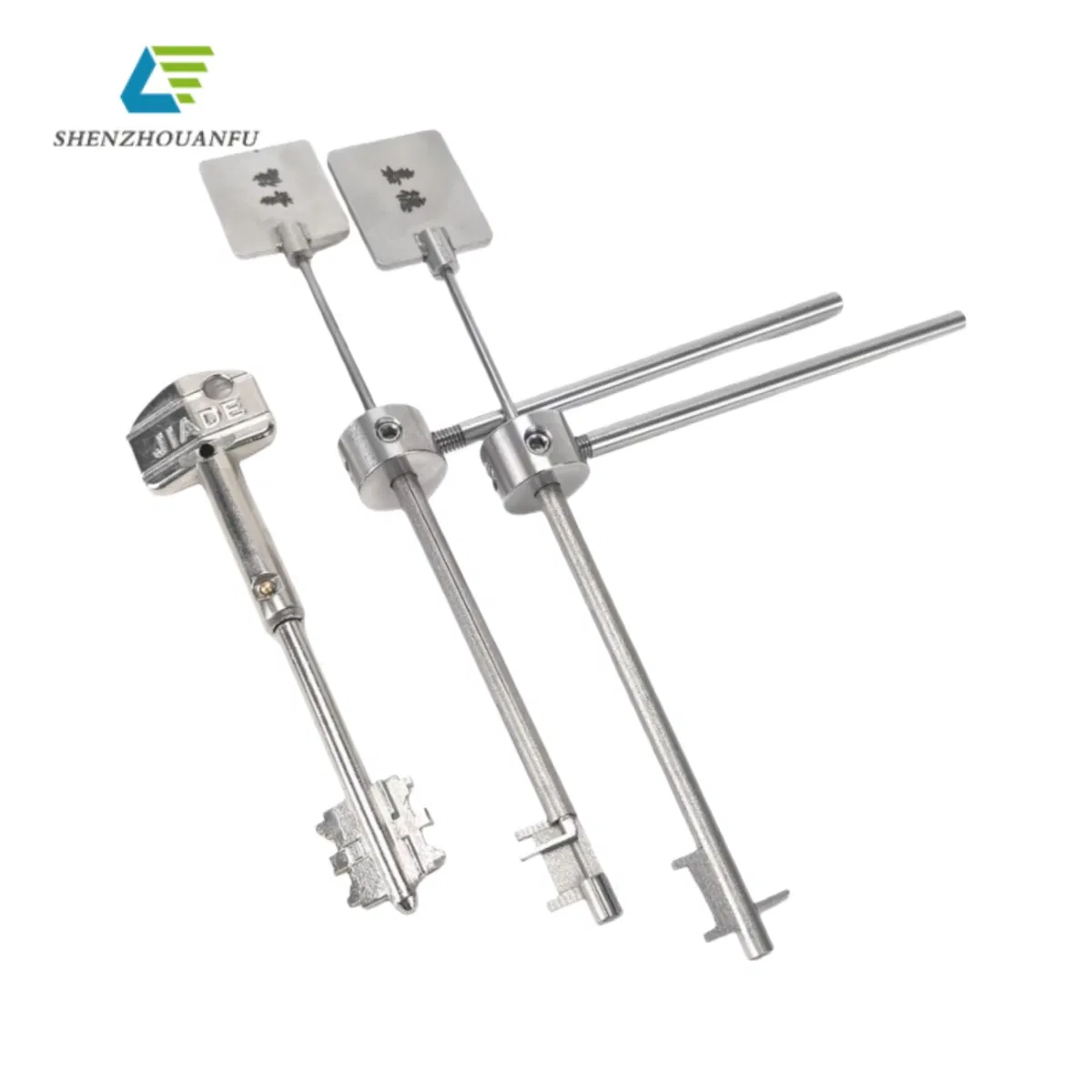 Jiade Lock Flagpole Tool Left Right Set Anti-Break Professional Safe Locksmith Tool One-Piece Steel