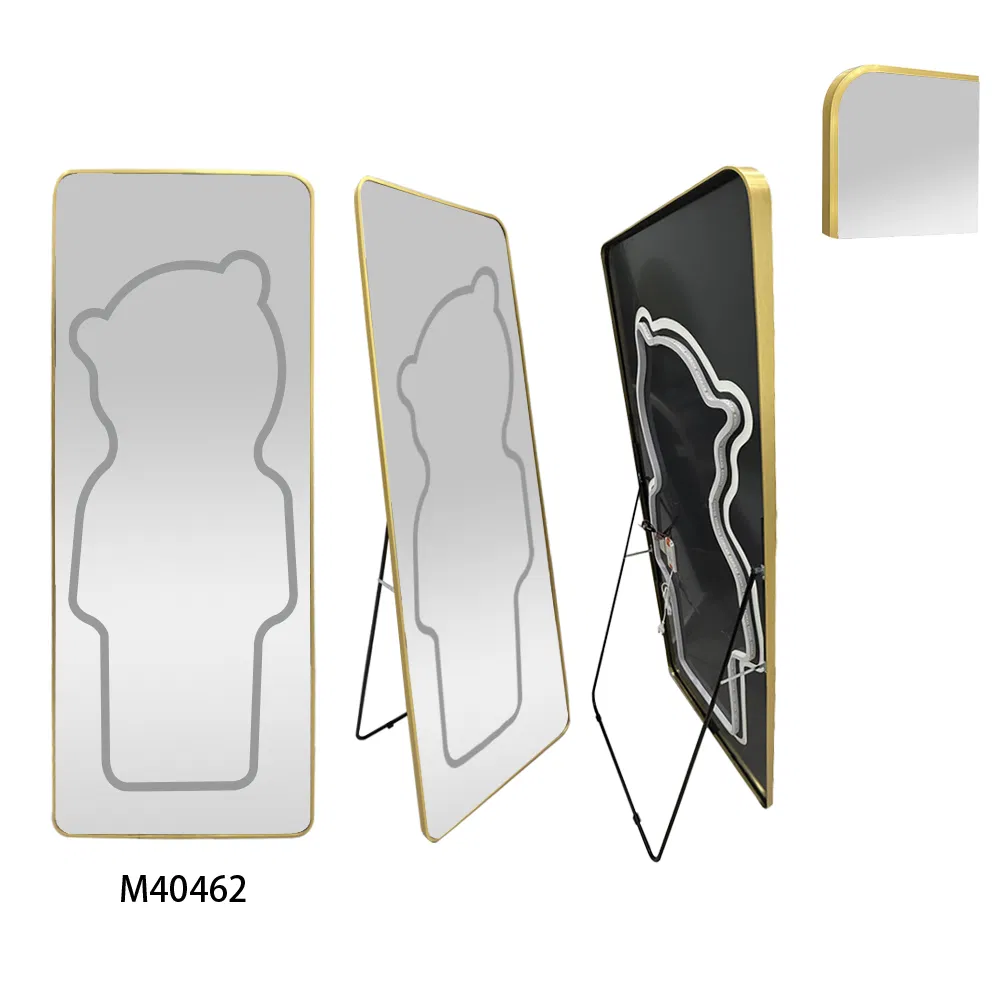 Metal LED Mirror with Standing for Home Decoration