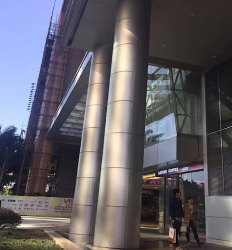 Factory OEM Smooth Aluminium Cylindrical Curtain Wall