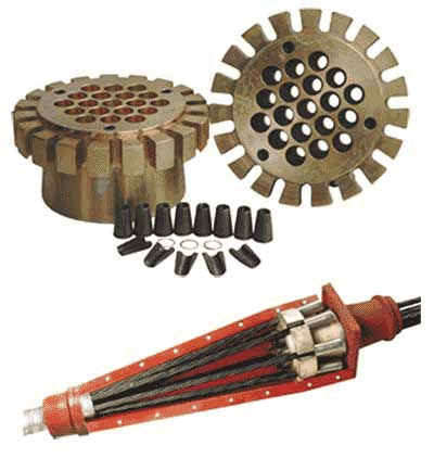 Pre-Stressed Anchorage Connector for Multiple Strands