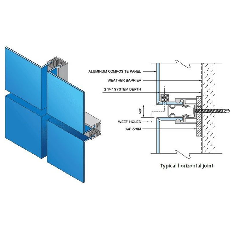 Metal Look Aluminum Composite Panel Modern Architectural Design Curtain Wall