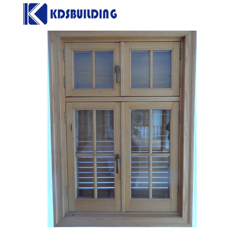 Kdsbuilding Solid Grill Design Red Oak Wooden Window