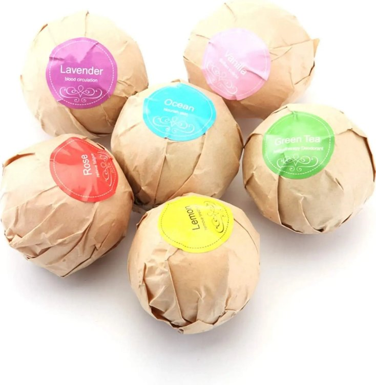 Online Wholesale and Retail Bath Salt Balls Bubble 6PCS Colorful Salts Ball SPA Bombs Gift Set Organic Vegan Magnesium Relax Natural Hand Made Bath Bombs Set