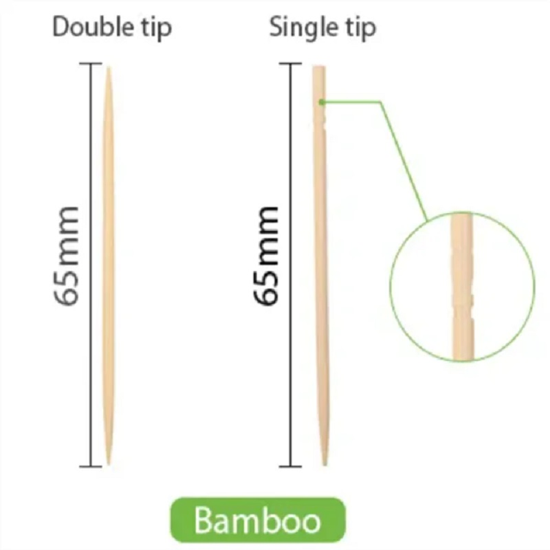 Natural Bamboo and Wood Degradable Toothpicks Directly Produced by Food Grade Factory