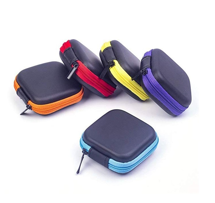 Factory Square Storage Box Organizer Data Line Cables Hard Box Earphone Wire EVA Case