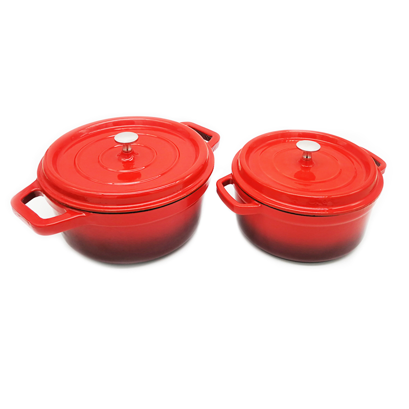 7qt 28cm Non Stick Preseasoned Cast Iron Cookware Dutch Oven Caserole Pot 7L