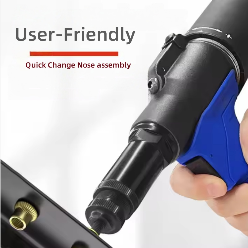 Time-Saving M3-M8 Pneumatic Air Riveter with Lightweight Design and Reverse Button for Easy Rivet Ejection