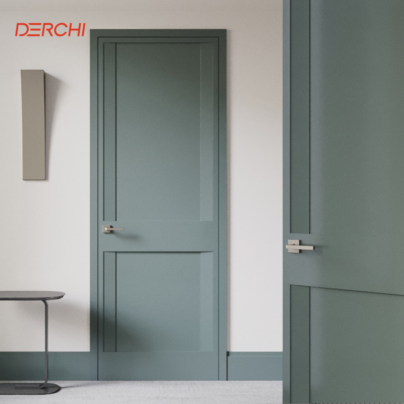 Bedroom Soundproof Interior Pivot Entry Indoor Soild Wood Swing Casement Wooden Door