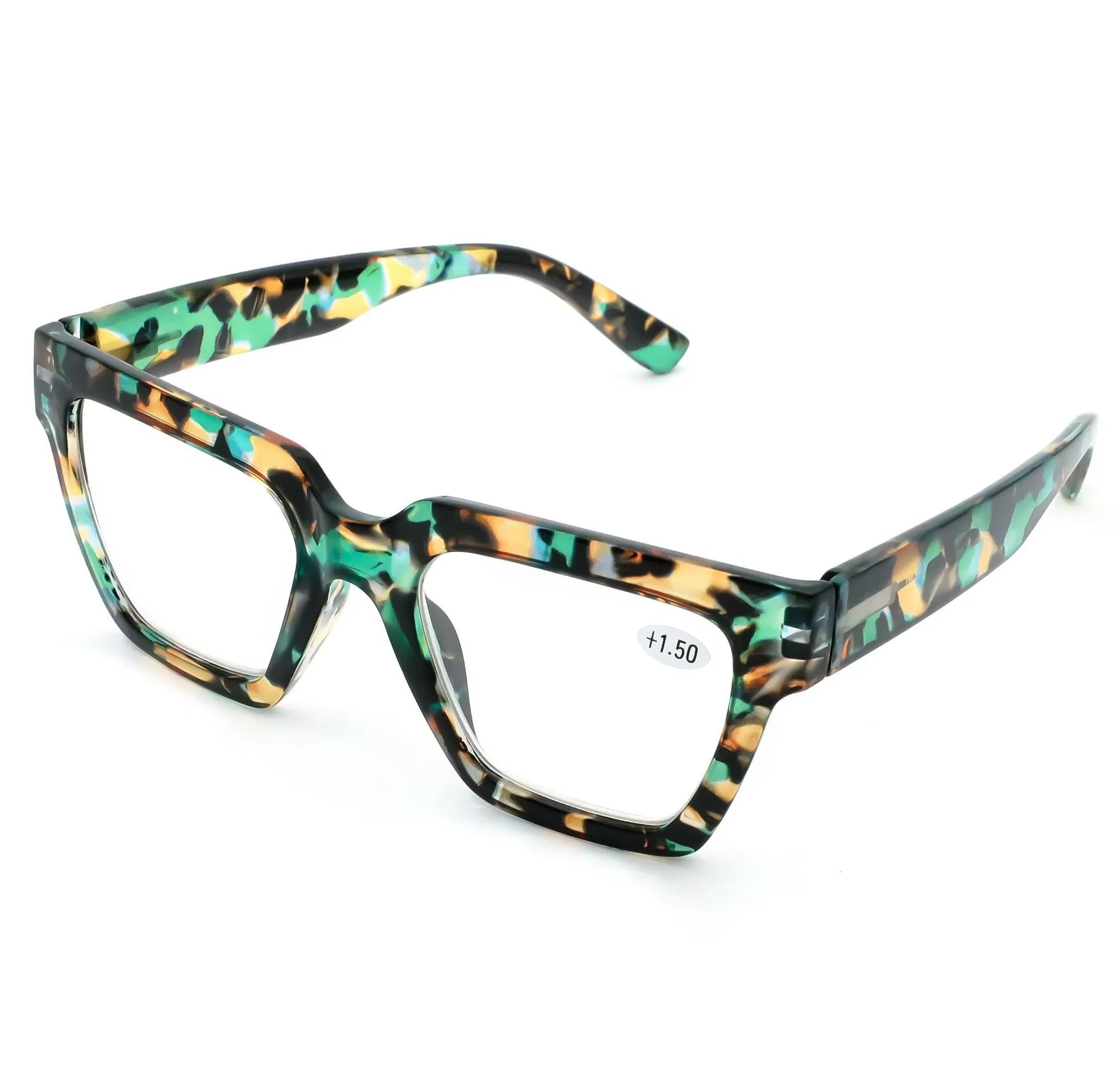 Fashionable Large Square Colorful Newest Blue Light Blocking Reading Glasses Eyewear