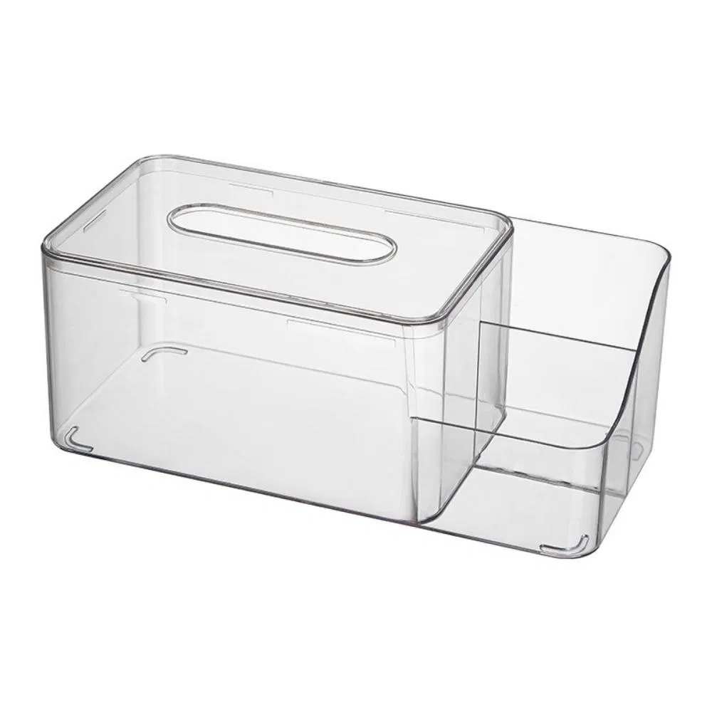 Cube Acrylic Counter Top Tissue Dispenser Box Facial Napkin Home Holder Tissue Box with Storage Wbb19281