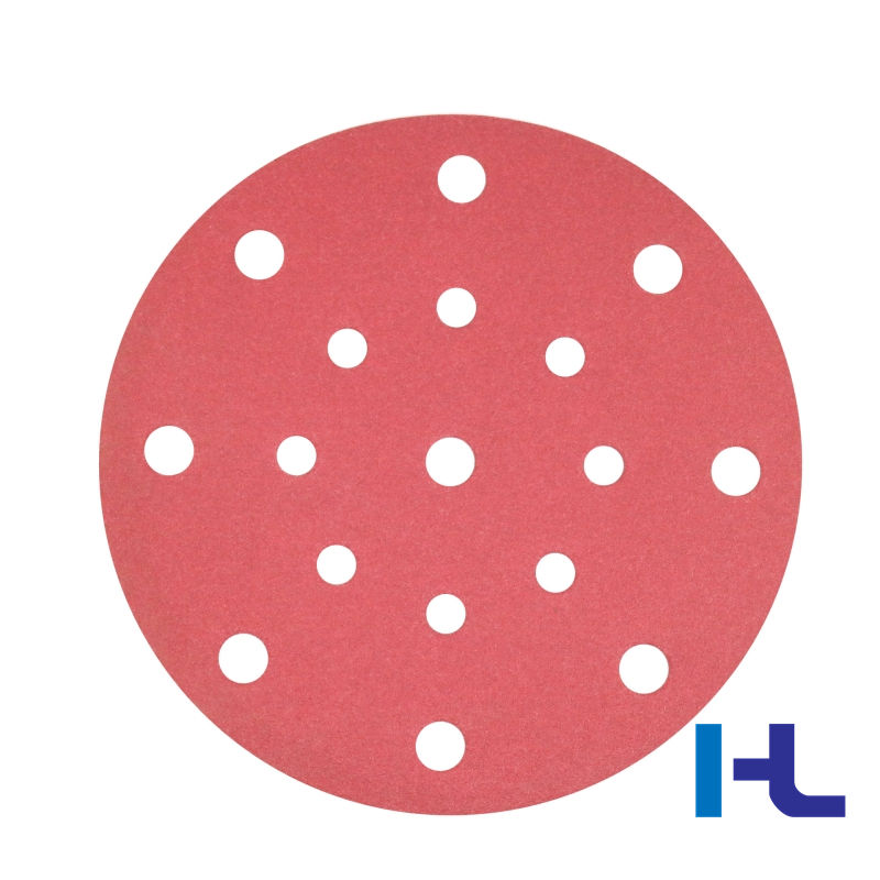 5" 120# Pink Hoop and Loop Ceramic Aluminium Oxide Sanding Sand Abrasive Paper for Polishing Plastic Wood Metal