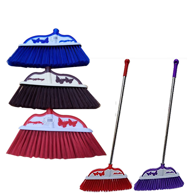 Household Aluminum Alloy Carving Red Broom