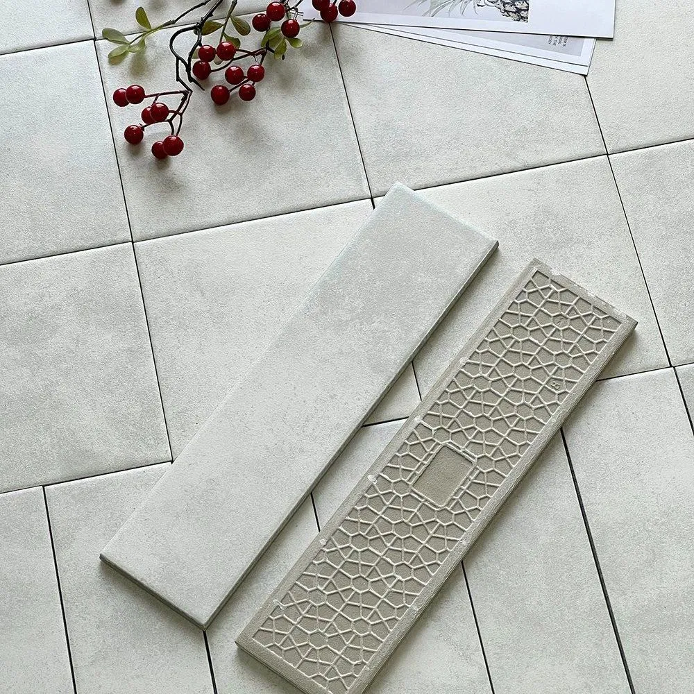 75X300mm Handmade Small Size Grey Decoration Kitchen Bathroom Bar Decoration Porcelain Tile