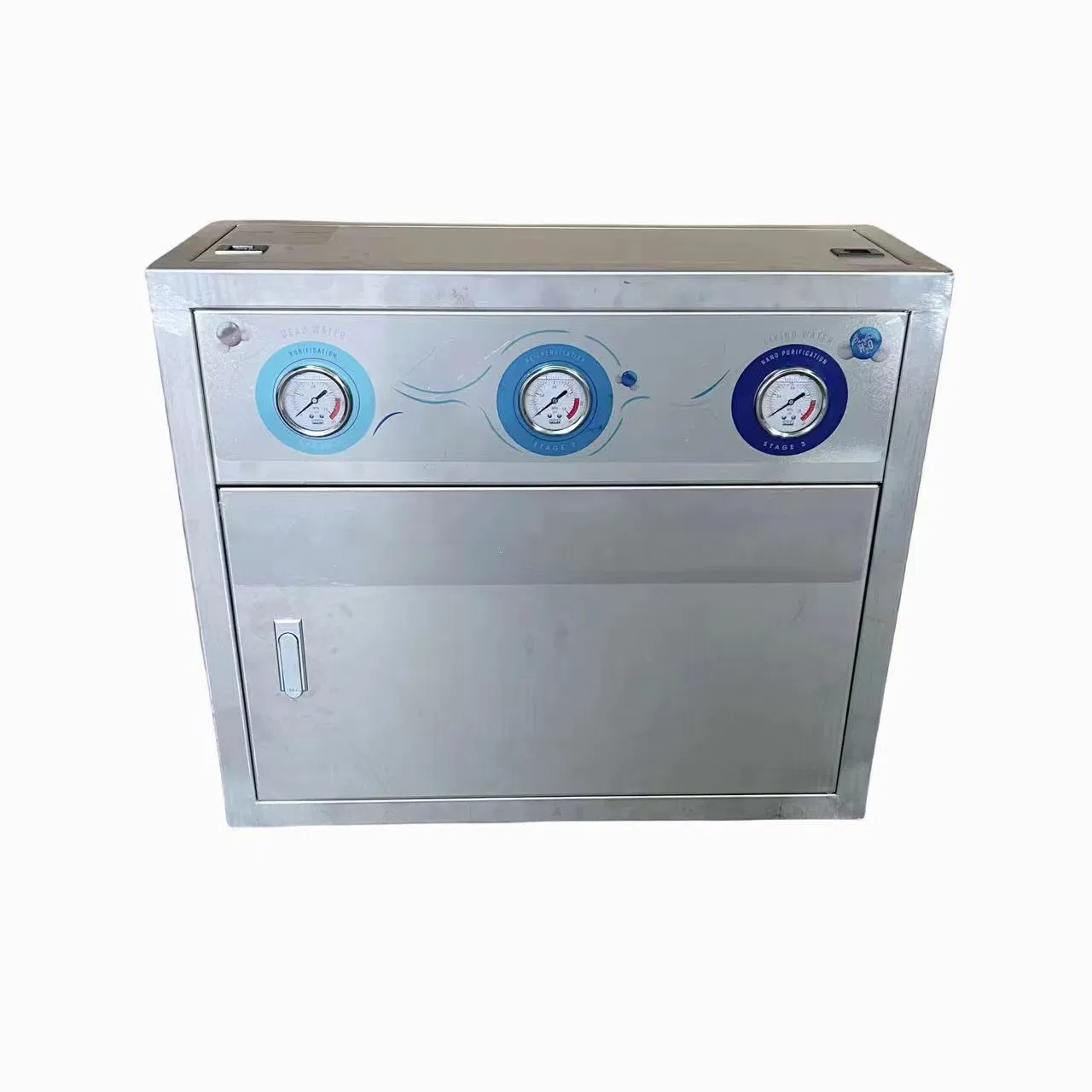 Tripe Stage Big Blue Water Filtration System with Stainless Steel Cover and Pressure