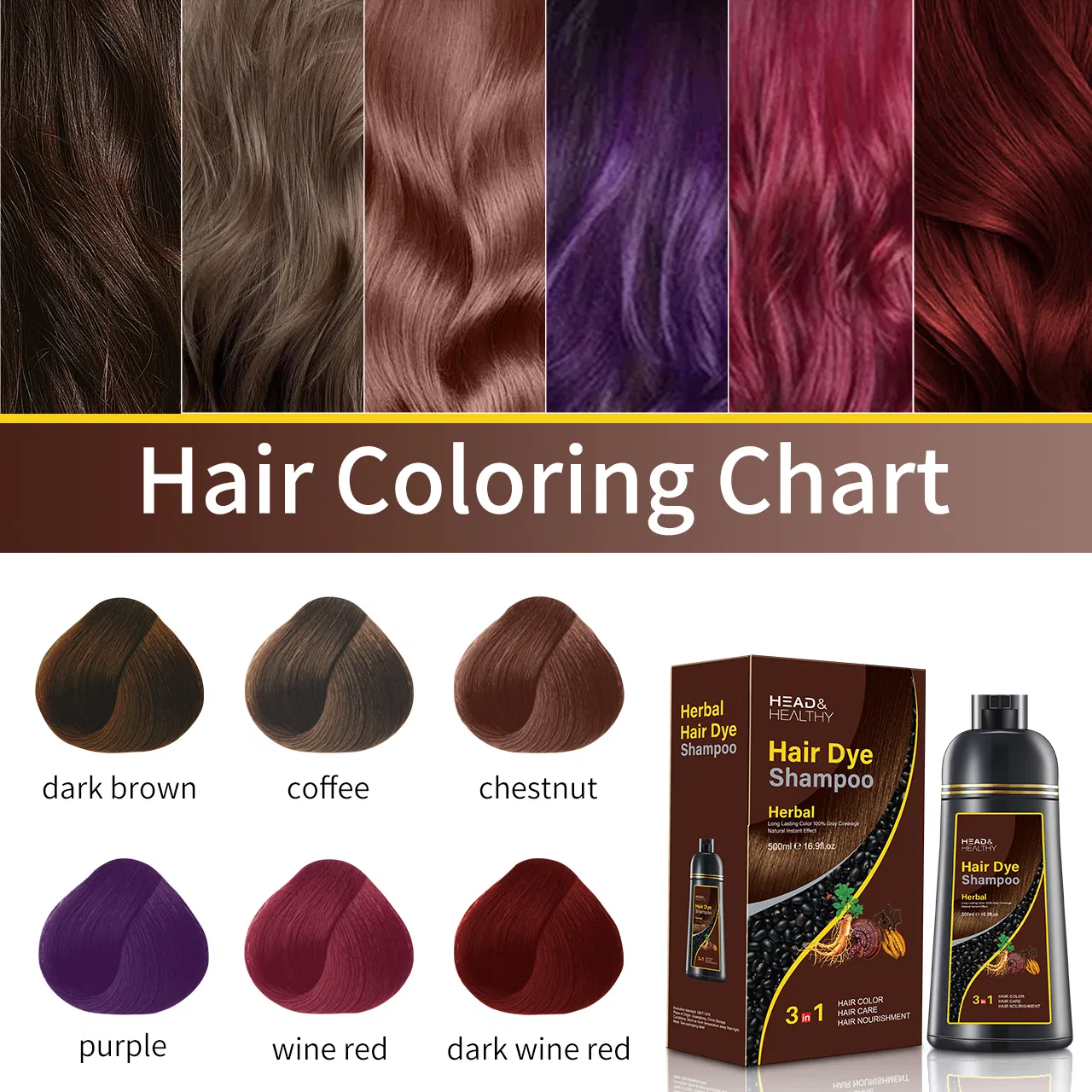 Silkening Shampoo Covers Gray Hair with Luxurious Black Tint