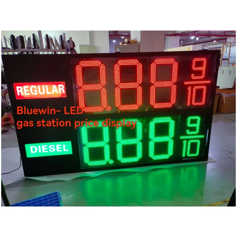 Outdoor Waterproof RF Remote Control 20 Inch 24 Inch 7 Segment LED Gas Station Display Sign Digital Signage and Displays