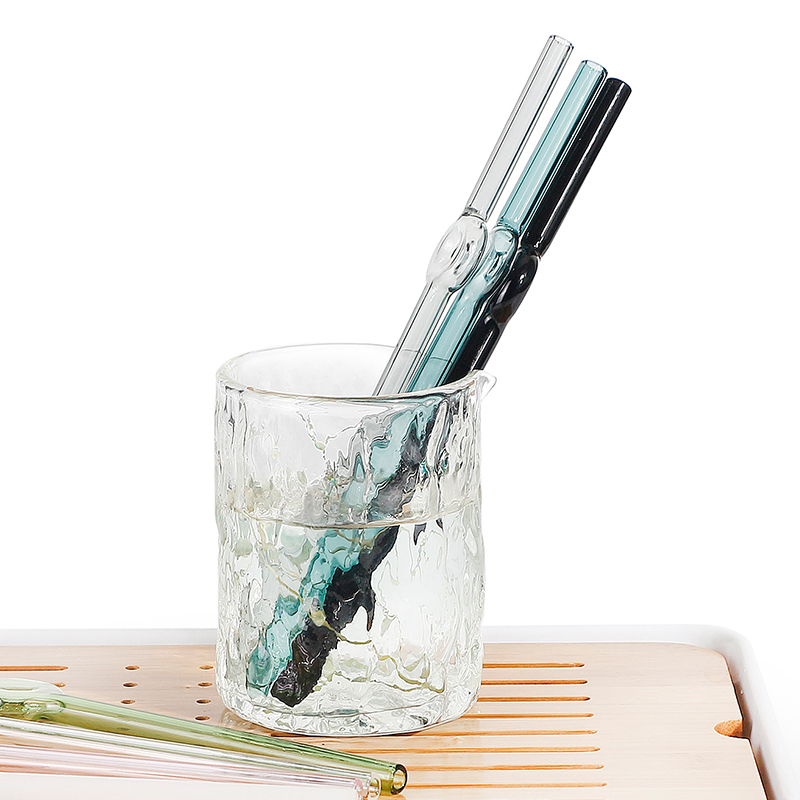 Manufacturer Custom Made Reusable Bent Glass Drinking Straw