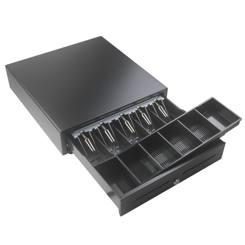 Lockable Insert POS Cash Register 5 Bill 5 Coin Adjustable Cash Drawer for Retail Store