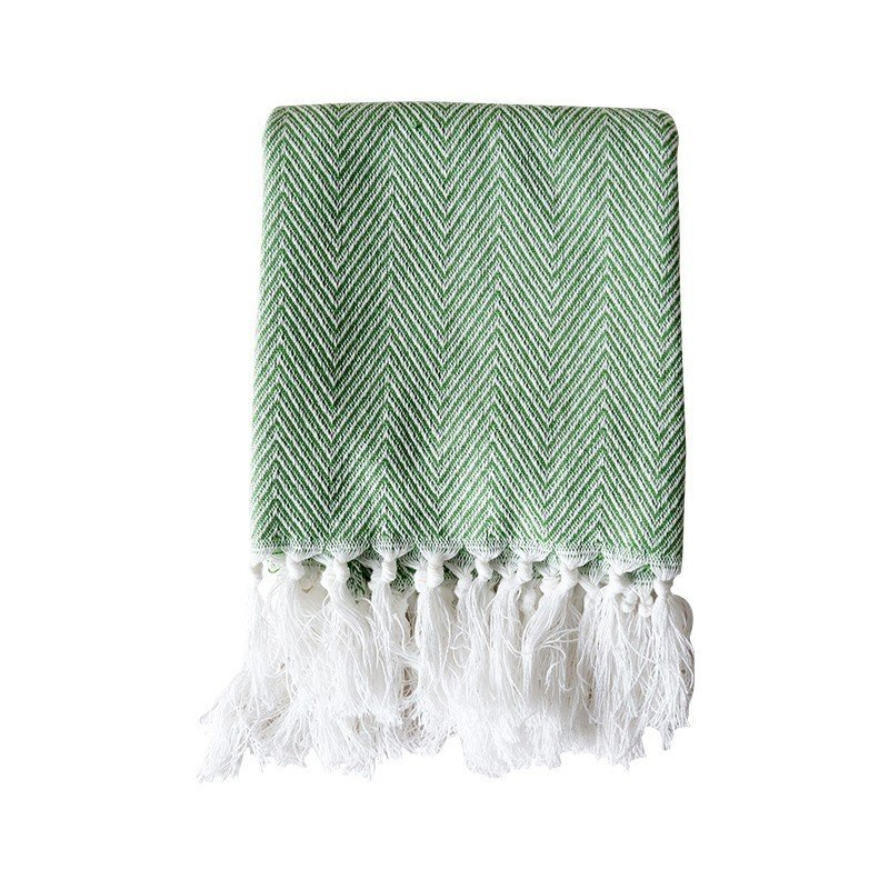 100% Natural Turkish Cotton Striped Cotton Kitchen Tea Towels with Tassels Ultra Soft Absorbent Prewashed Quick Dry Hand Towel