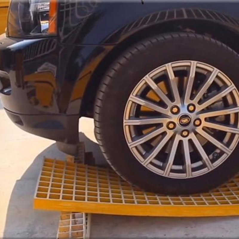 Hongwo Acid and Alkali Resistant Fiberglass Grating 50mmx50mm Grid Chemical Platform Decking