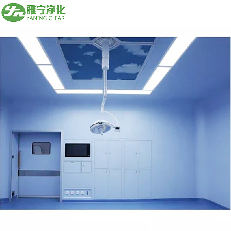 Yaning Customizable Glass/Stainless Steel Operating Theater Hospital Modular Laminar Air Flow Ceiling Theater Modular Operating Room Surgical Ot Room