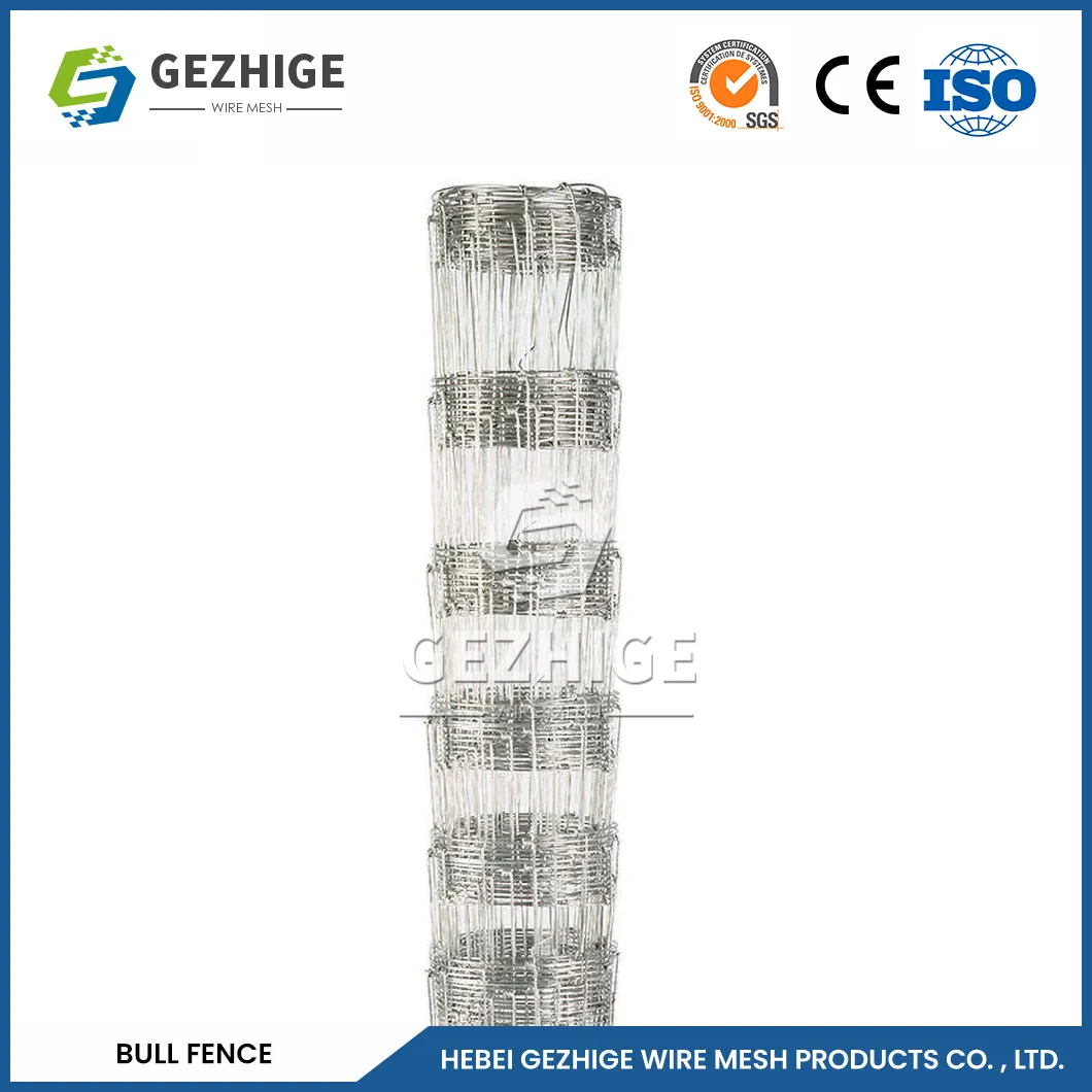 Gezhige Toughness Grassland Animal Fence Wholesaler ODM Custom Galvanized Farm Field Fence China 1.8mm-2.5mm Mesh Wire Dia Grassland Farm Field Fence
