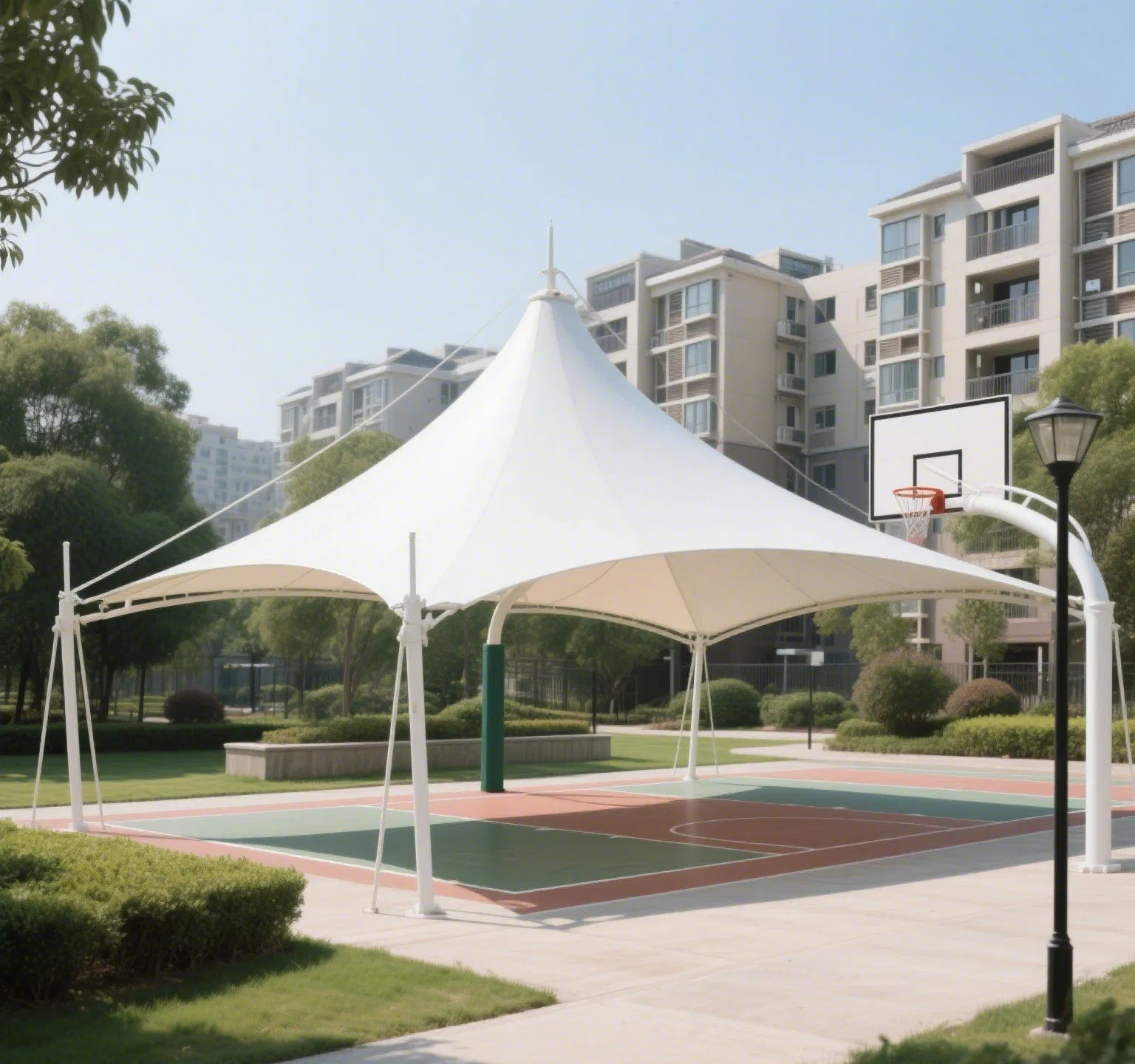 Tensile Membrane Canopy Utilizing PTFE Membrane Building Material