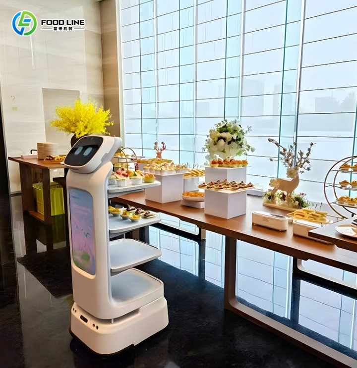 UV Disinfection Function Contactless Restaurant Food Service Robot