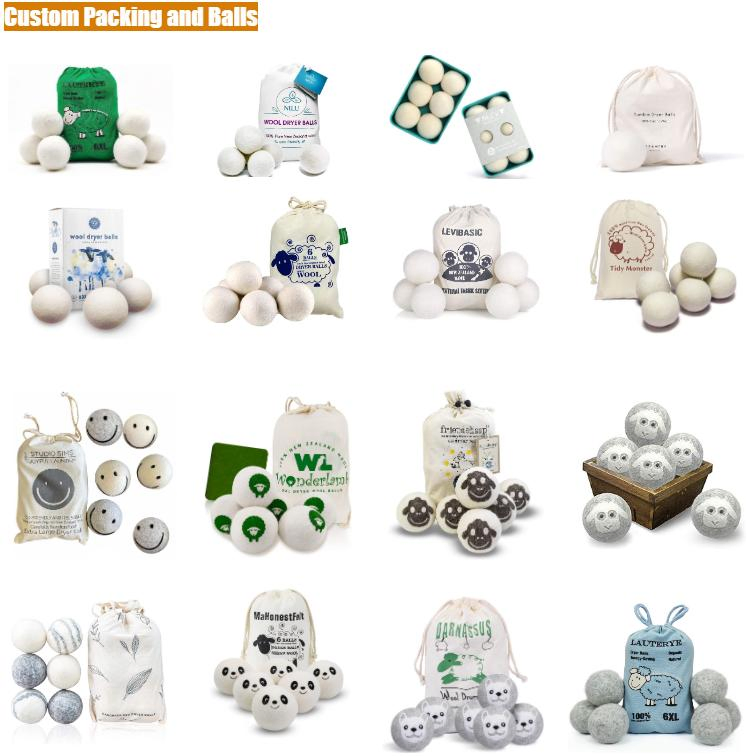 White New Zealand Organic Eco Friendly Wool Felt Dryer Ball for Laundry