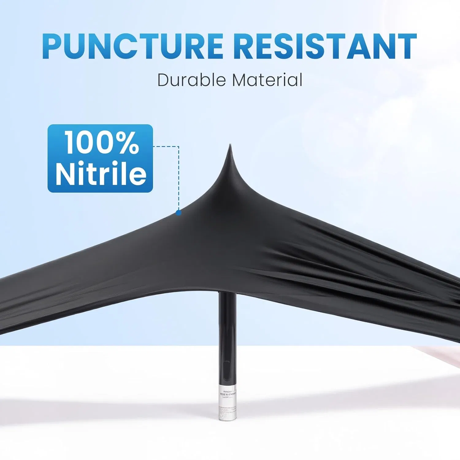 Premium Black Nitrile Gloves, Disposable 3 Mil Gloves with Enhanced Grip, 100 Count for Food Handling, Medical Exams and Household Cleaning