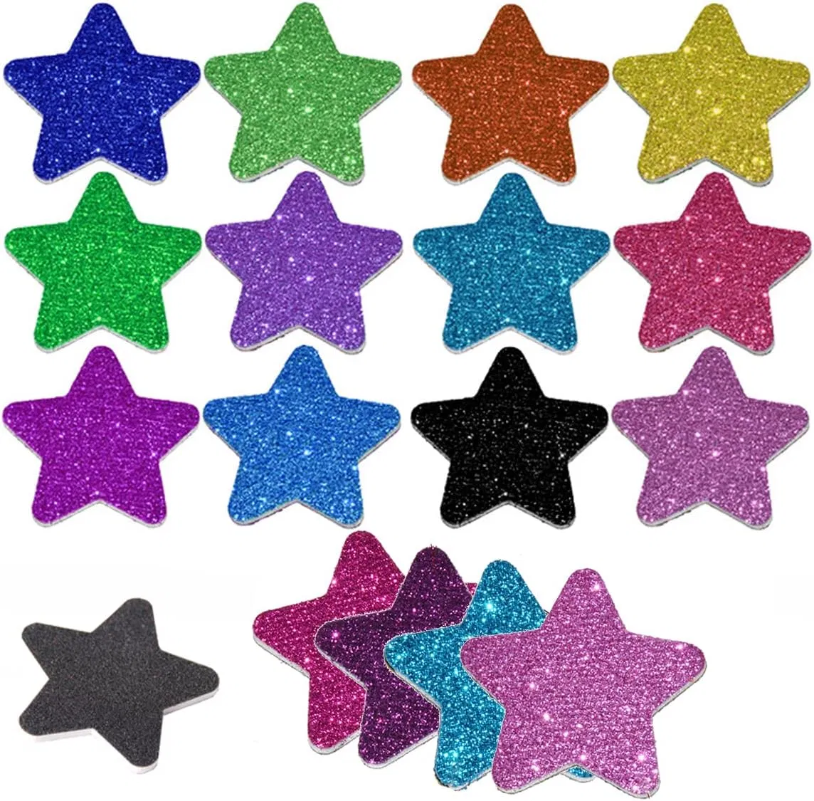 Hot Sale Star Shape Disposable Nail Glitter File Strips Nail Buffers for Shaping and Smoothing Toenails